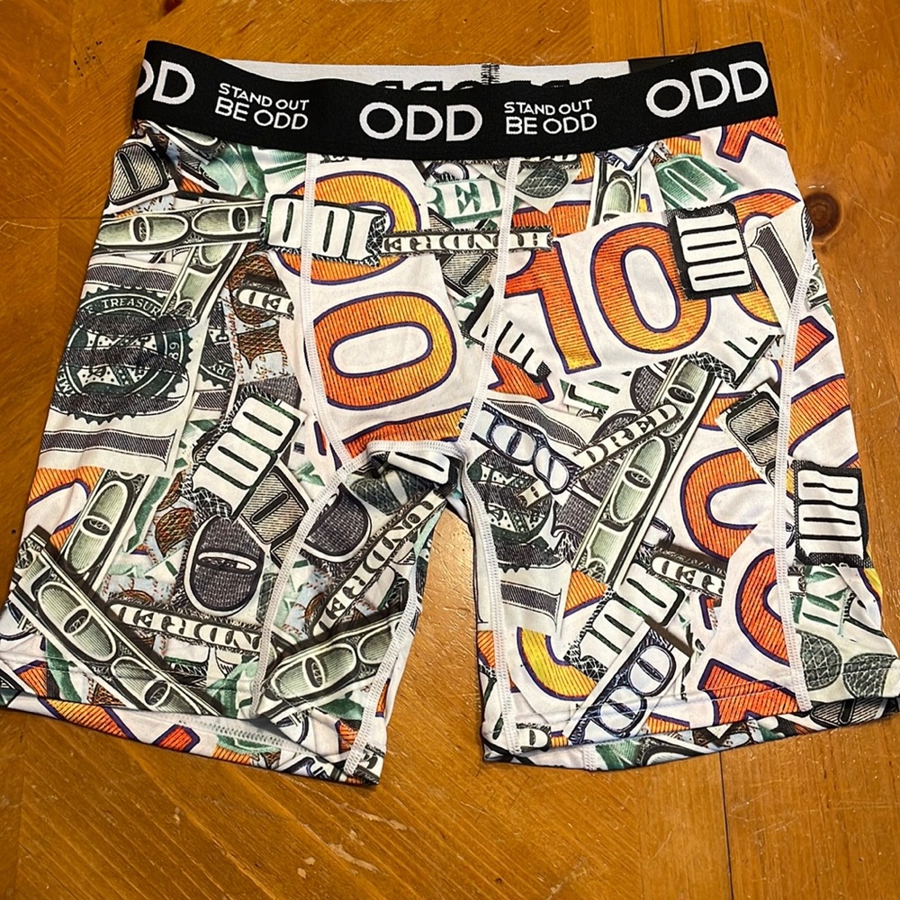 Men’s ODD Underwear Boxer Briefs 100 Dollars Money Bills $ Cash Funky NEW